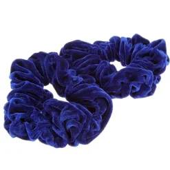 La Boutique du Coiffeur 2 Chouchous velours XXL bleu Sale