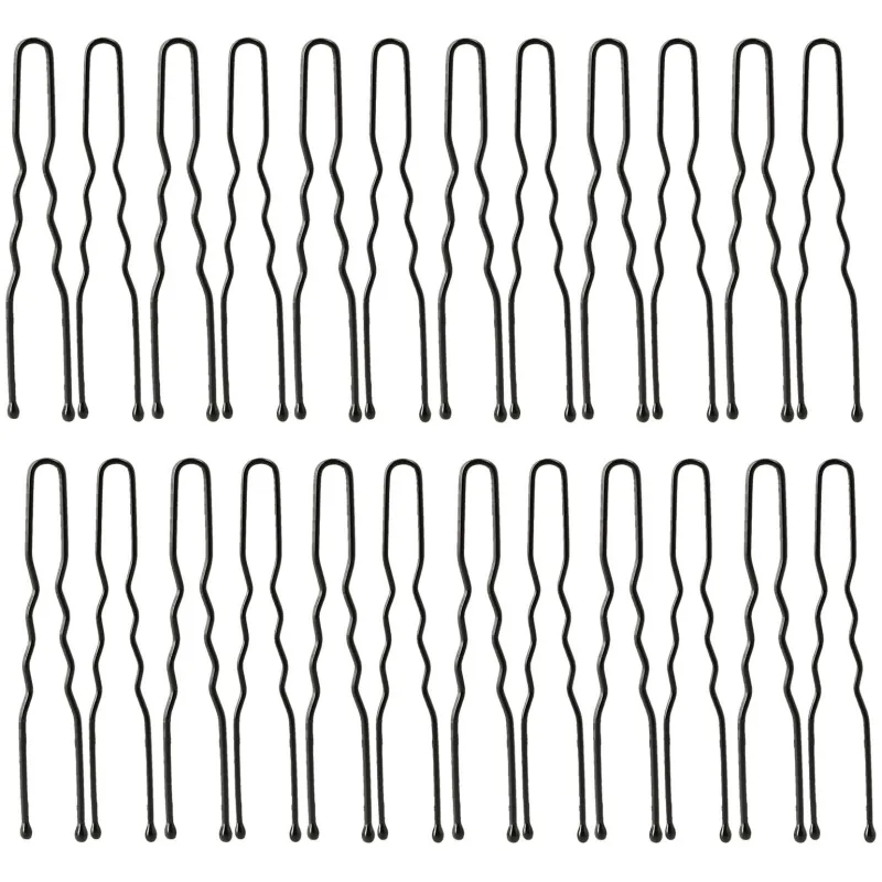 La Boutique du Coiffeur 24 Épingles ondulées courtes noir New