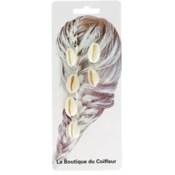 La Boutique du Coiffeur Anneaux métal pour tresses coquillage Best