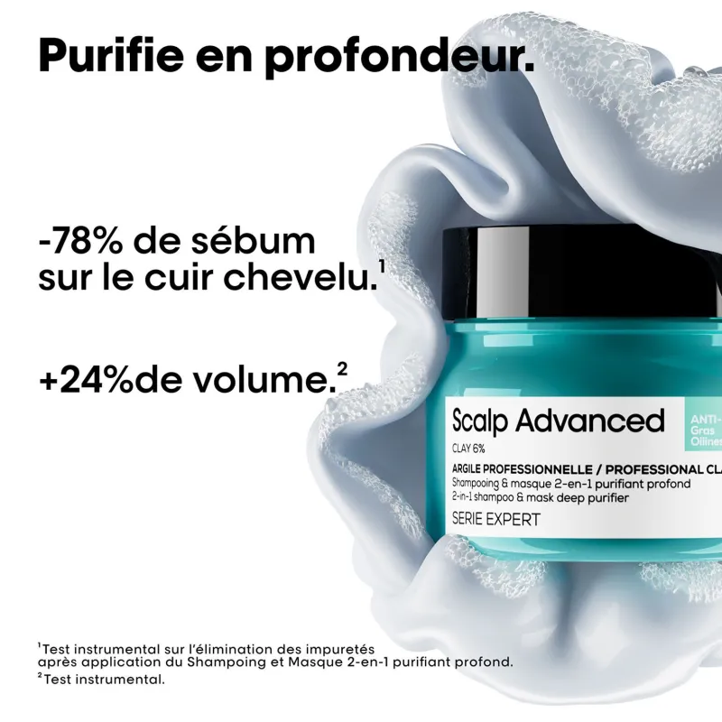 L’Oréal Professionnel Paris Argile 2-en-1 purifiante anti-gras Scalp Advanced 250ml Sale