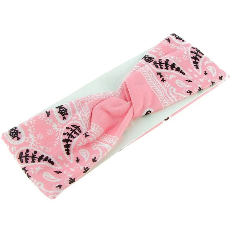 La Boutique du Coiffeur Bandeau bandana enfant rose clair