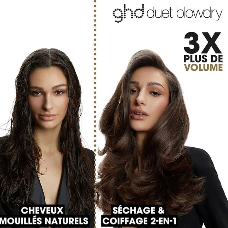 Ghd Brosse soufflante 2-en-1 Duet Blowdry blanc