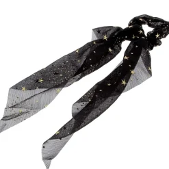 La Boutique du Coiffeur Chouchou foulard étoilé noir New