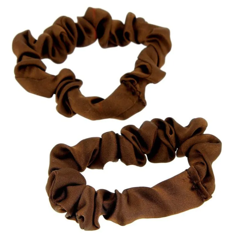 La Boutique du Coiffeur Chouchous satinés fins x 2 marron Discount