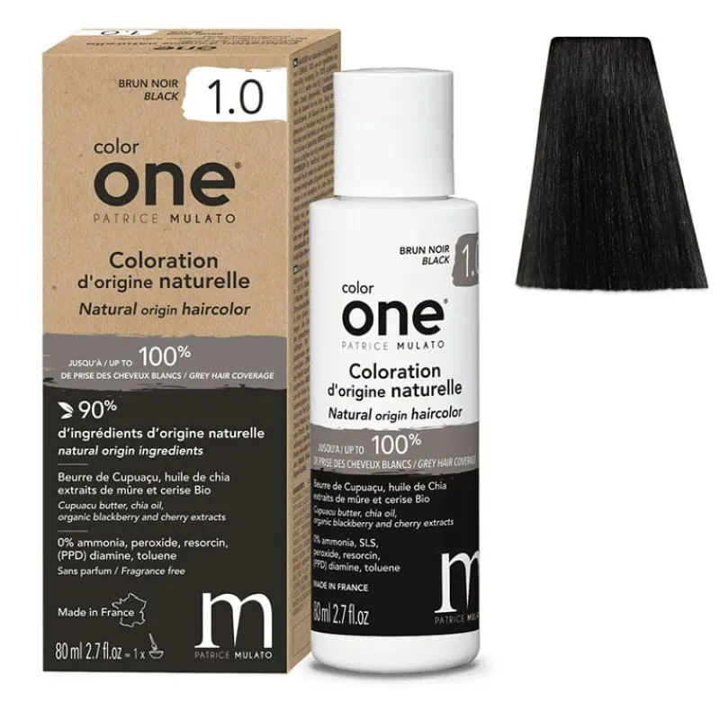 Patrice Mulato Coloration d'origine naturelle Color One 1.0 brun noir Outlet