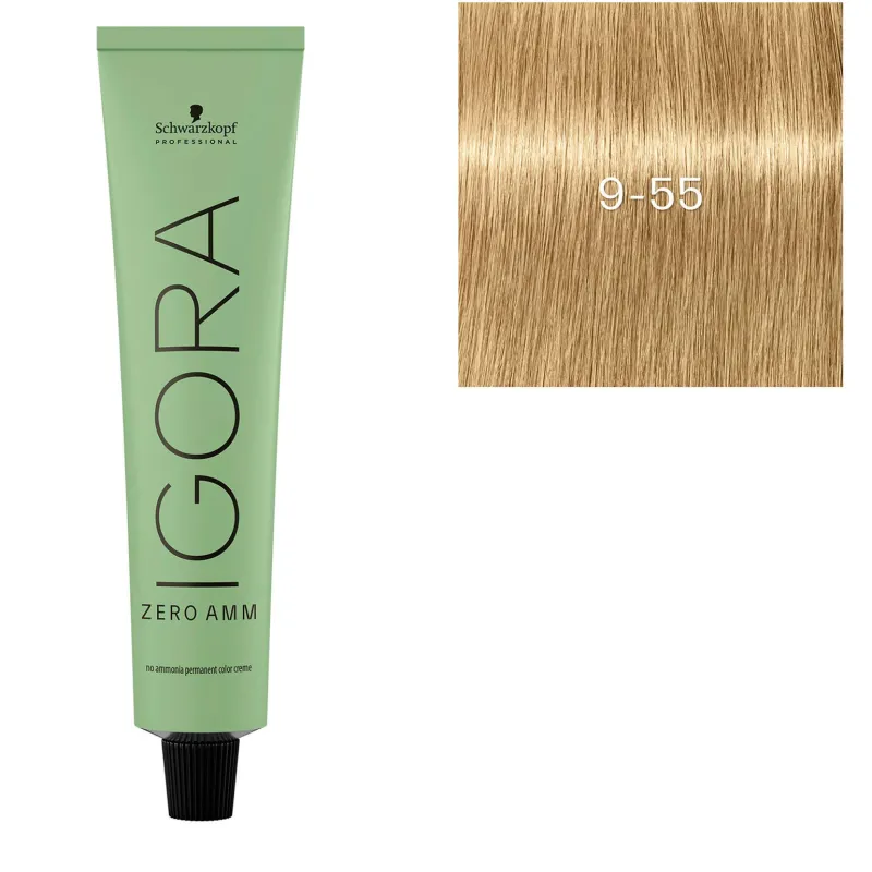 Schwarzkopf Professional Coloration Igora Zero Amm 9-55 blond très clair doré extra Hot