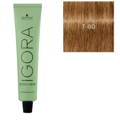 Schwarzkopf Professional Coloration Igora Zero Amm 7-60 blond cover chocolat New