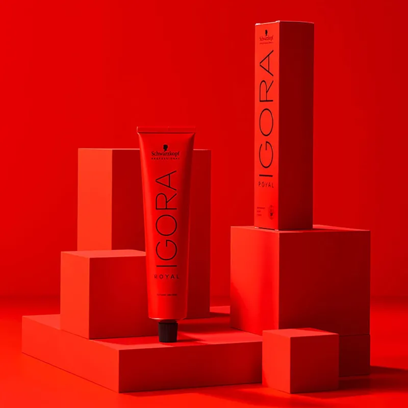 Schwarzkopf Professional Coloration permanente Igora Royal 3-68 châtain foncé chocolat rouge Sale