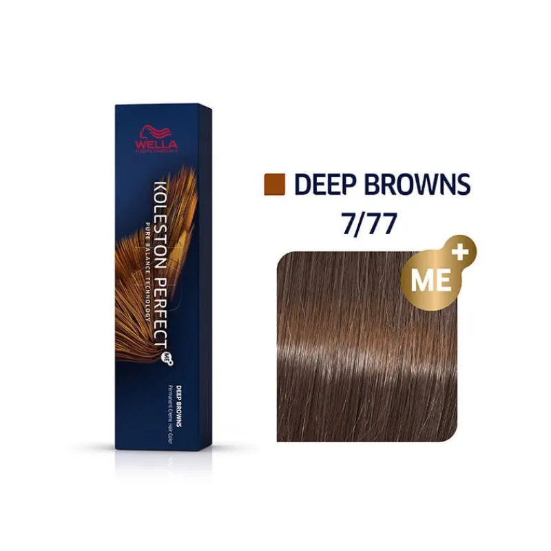 Wella Professionals Coloration permanente Koleston Perfect Me+ 7/77 blond marron intense New