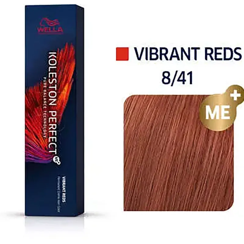 Wella Professionals Coloration permanente Koleston Perfect Me+ 8/41 blond clair cuivré cendré New
