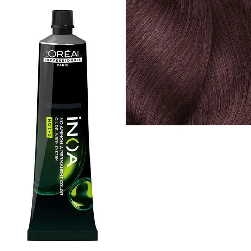 L’Oréal Professionnel Paris Coloration sans ammoniaque Inoa 5.26 châtain clair irisé rouge Discount