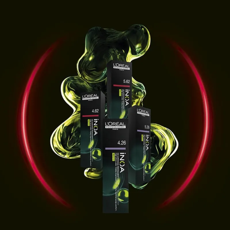 L’Oréal Professionnel Paris Coloration sans ammoniaque Inoa 5.26 châtain clair irisé rouge Discount