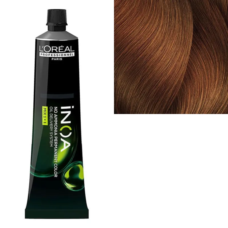 L’Oréal Professionnel Paris Coloration sans ammoniaque Inoa 7.4 blond cuivré Discount