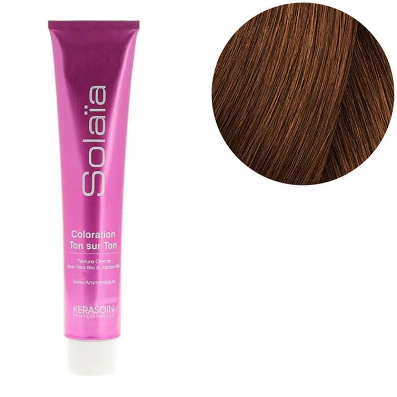 Kerasoin Professionnel Coloration ton sur ton Solaïa 6.34 blond foncé doré cuivré Sale