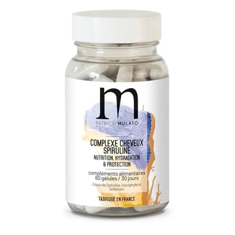 Patrice Mulato Complément alimentaire complexe spiruline cheveux secs cure 30 jours Discount