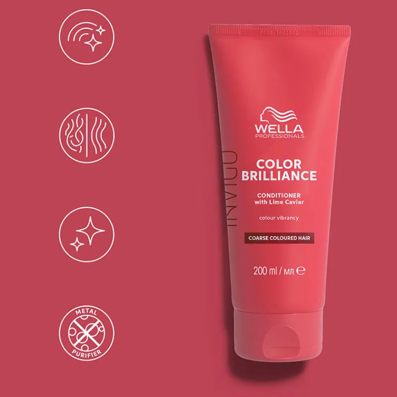 Wella Professionals Conditionneur cheveux colorés et épais Invigo Color Brilliance 1000ml Clearance