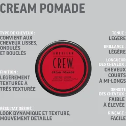 American Crew Crème de coiffage tenue légère Cream Pomade Outlet
