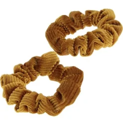 La Boutique du Coiffeur Duo chouchous velours côtelé ocre