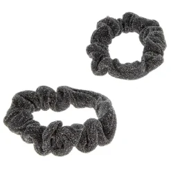 La Boutique du Coiffeur Duo de chouchous brillants argenté