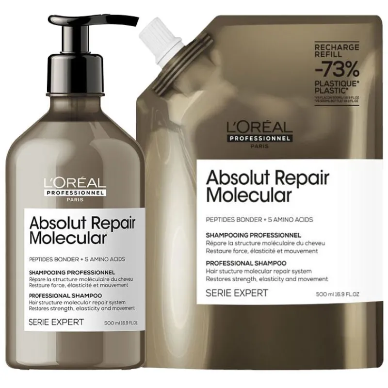 L’Oréal Professionnel Paris Duo recharge Absolut Repair Molecular + shampooing 500 ml Outlet