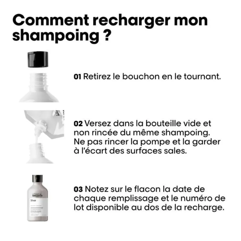 L’Oréal Professionnel Paris Duo recharge déjaunissant Silver + shampooing 500ml Best