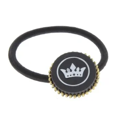 La Boutique du Coiffeur Elastique couronné Noir New