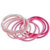 La Boutique du Coiffeur Elastiques colorés fins blanc et rose Discount