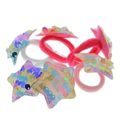 La Boutique du Coiffeur Elastiques mousse motifs sequins étoile