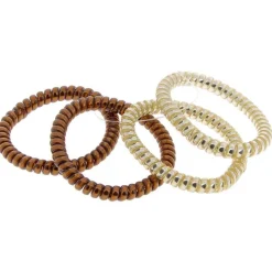 La Boutique du Coiffeur Elastiques scoubidou fins bronze et doré Best