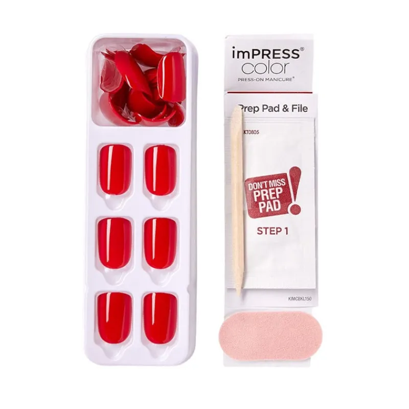 Kiss Faux ongles impress color reddy or not New