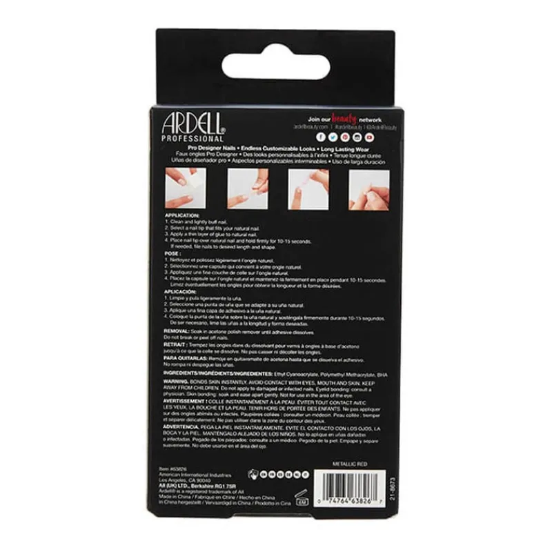 Ardell Faux ongles Nail Addict metallic red Best