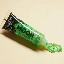 Moon Creations Gel néon à grosses paillettes Moon Glow vert Best