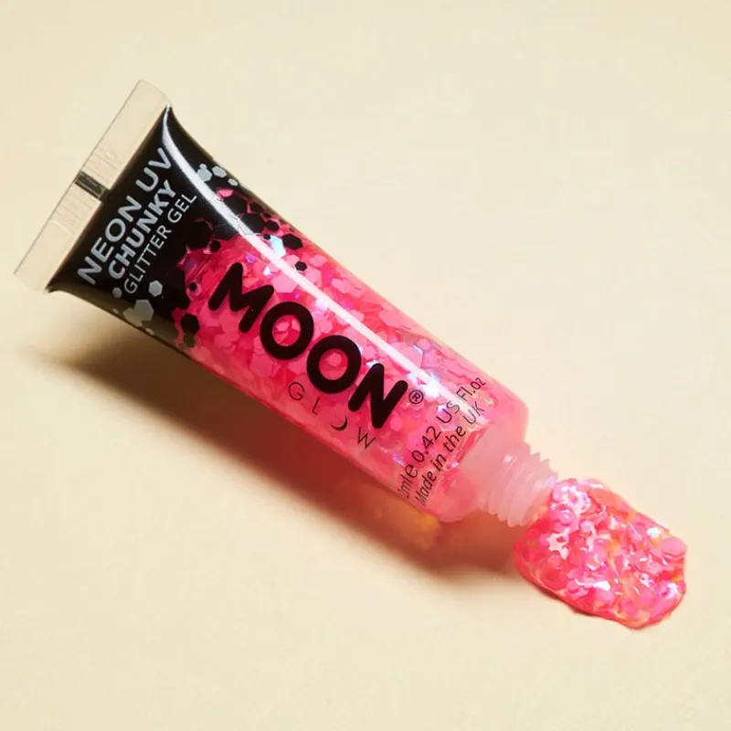 Moon Creations Gel néon à grosses paillettes Moon Glow rose vif Online