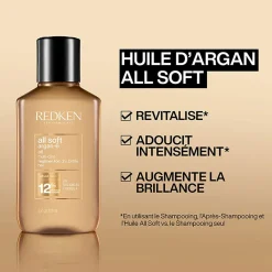 Redken Huile d'argan pour cheveux secs et sensibilisés All Soft New