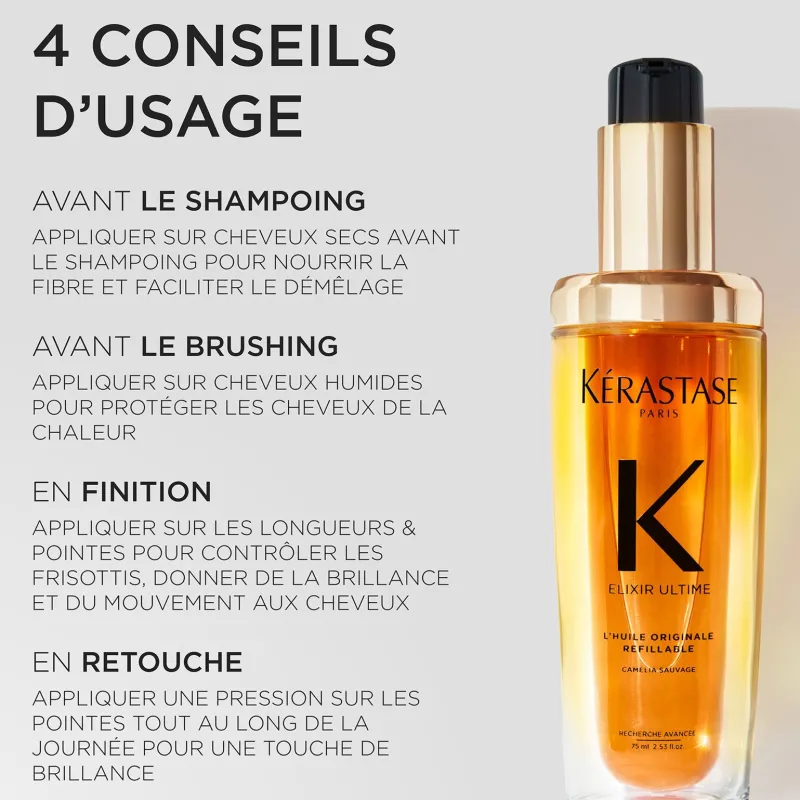Kérastase Huile originale Elixir Ultime recharge 75ml New