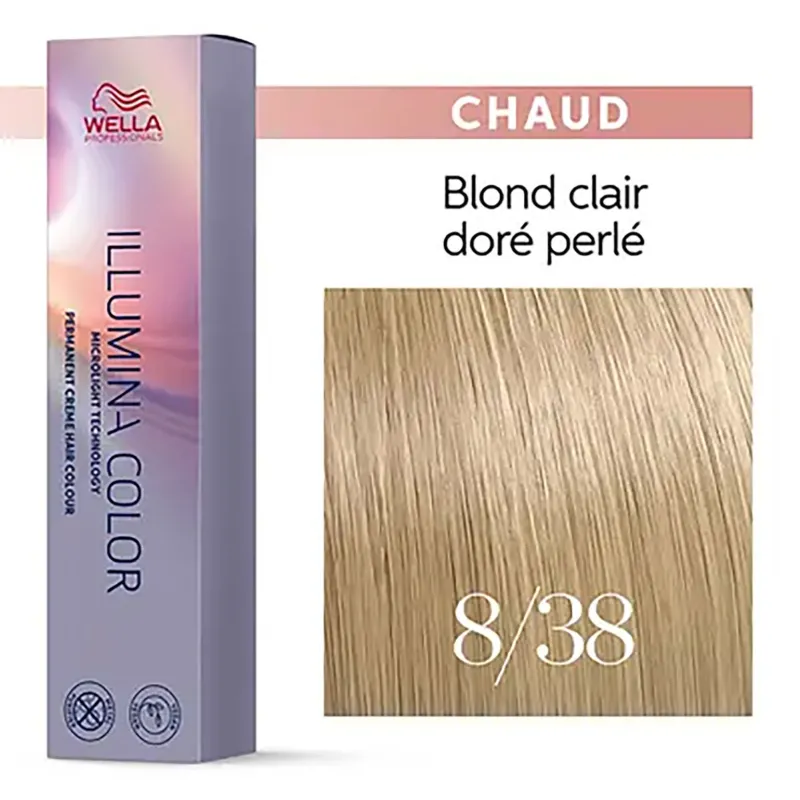 Wella Professionals Illumina color 8/38 blond clair doré perlé Outlet