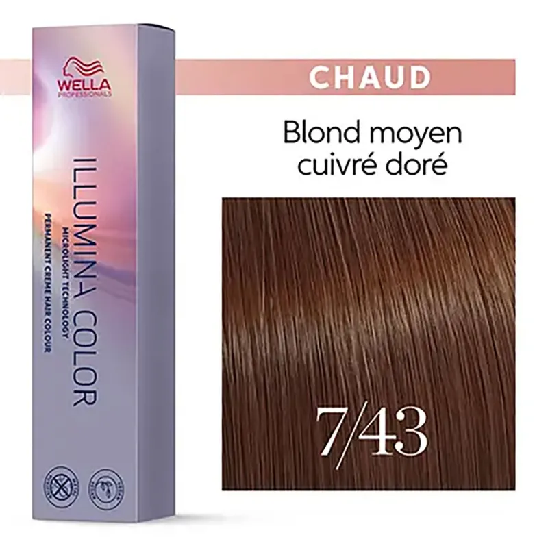 Wella Professionals Illumina color 7/43 blond cuivré doré Clearance