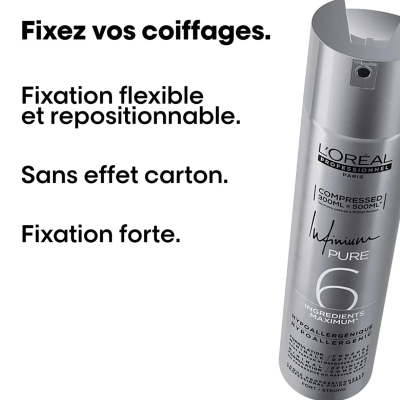 L’Oréal Professionnel Paris Laque Infinium Pure fixation forte 300ml