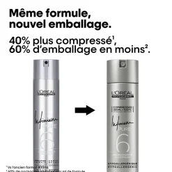 L’Oréal Professionnel Paris Laque Infinium Pure fixation souple 300ml New