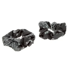 La Boutique du Coiffeur Lot de 2 chouchou bandana Noir Outlet