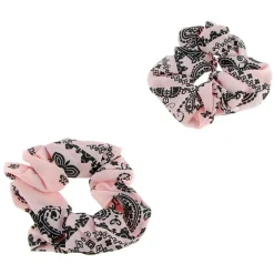 La Boutique du Coiffeur Lot de 2 chouchou bandana rose Hot