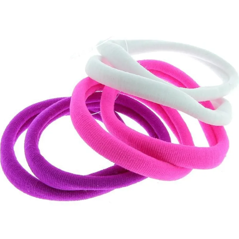 La Boutique du Coiffeur Lot de 6 élastiques XXL en mousse blanc violet et rose Online