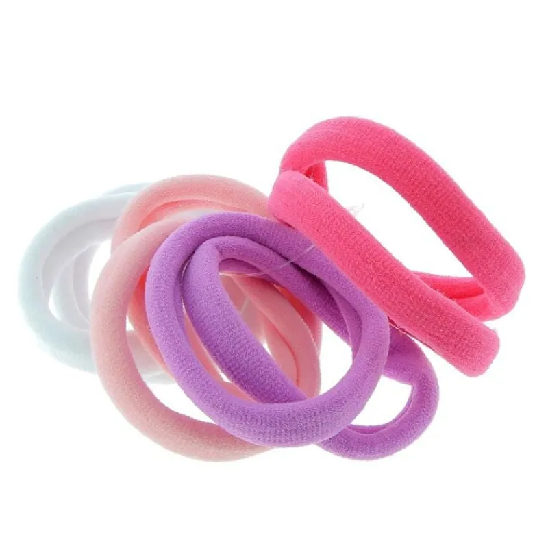 La Boutique du Coiffeur Lot élastiques mousse blanc rose violet Best