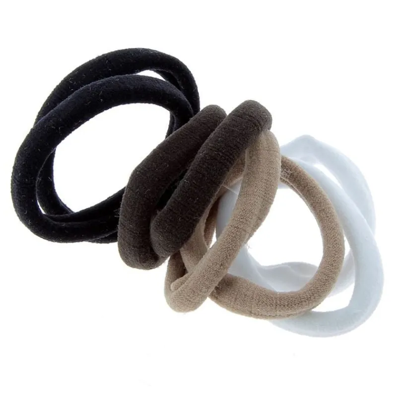 La Boutique du Coiffeur Lot élastiques mousse blanc noir beige marron Clearance