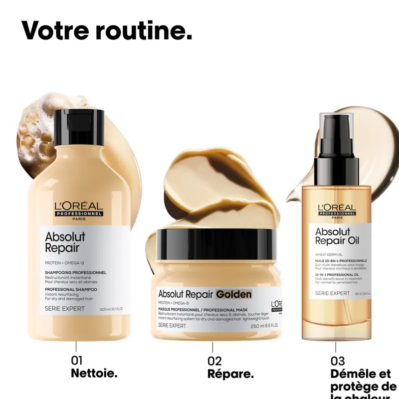 L’Oréal Professionnel Paris Masque restructurant léger Absolut Repair Gold 250 ml Outlet