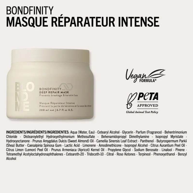Schwarzkopf Professional Masque réparateur intense Blondme Bondfinity Clearance