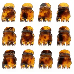 La Boutique du Coiffeur Mini pinces croco marrons 1,5cm Clearance