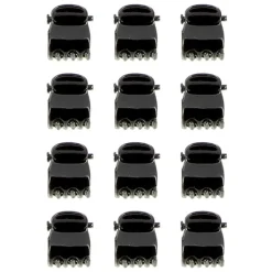 La Boutique du Coiffeur Mini pinces croco noires 1 cm Outlet