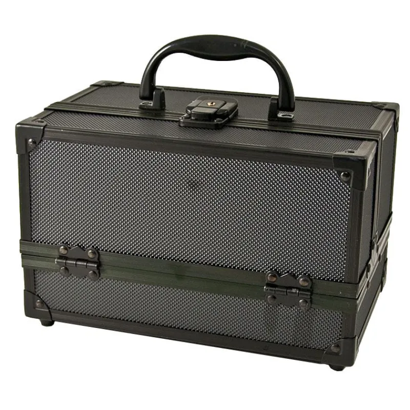 La Boutique du Coiffeur Mini valise make-up en alu noire Clearance