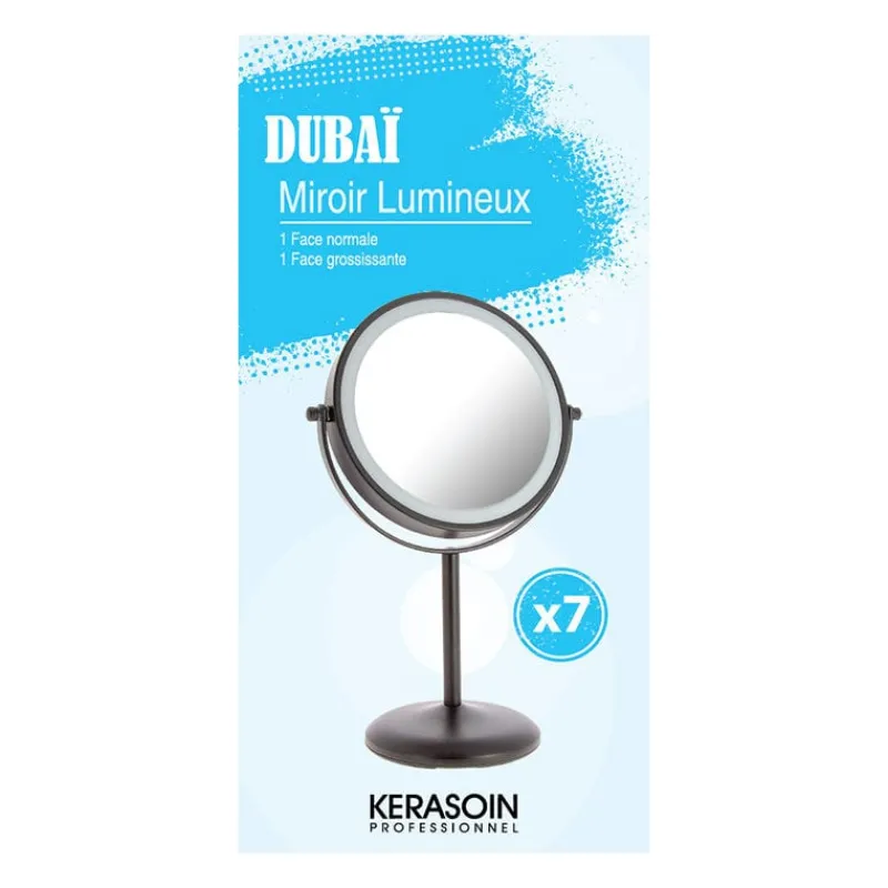 Kerasoin Professionnel Miroir lumineux rechargeable Dubaï Discount